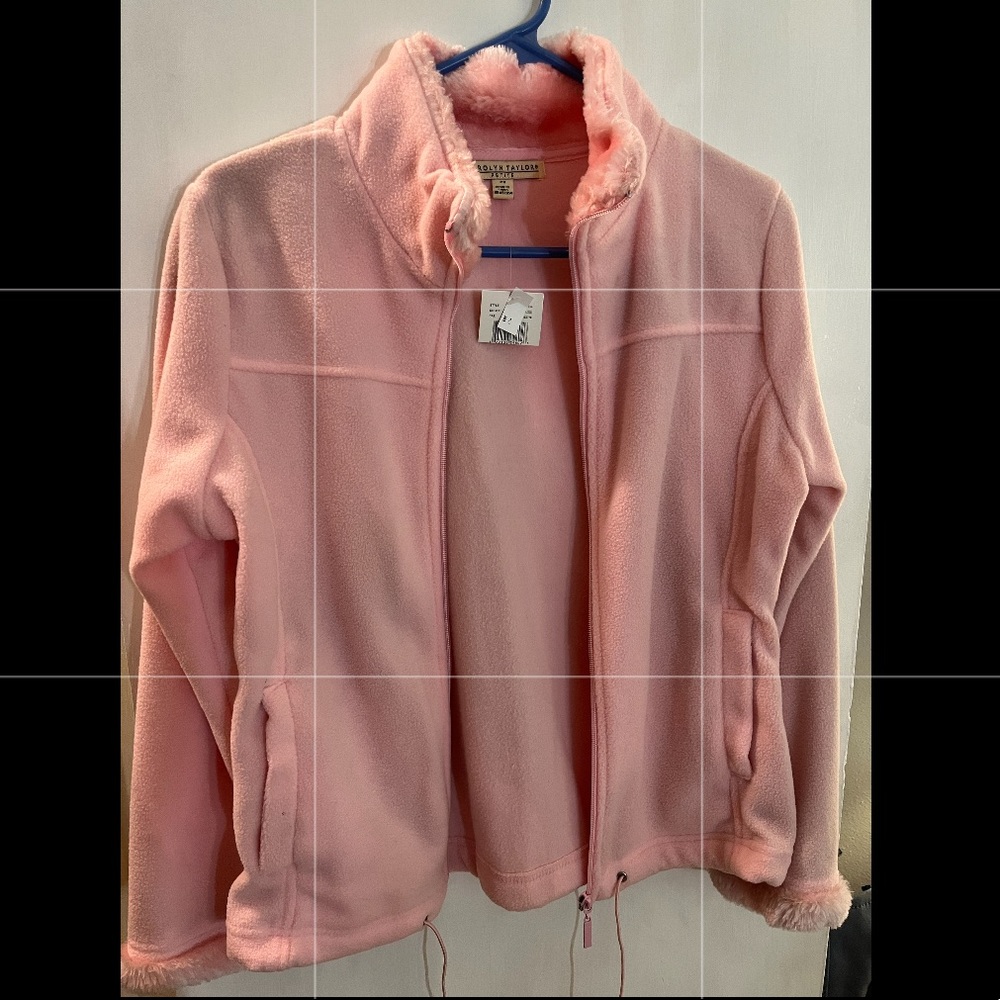 Pink fleece jacket
